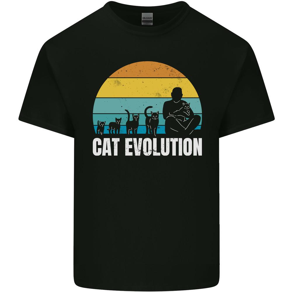 The Evolution of Cats Funny Crazy Lady Man Mens Light Cotton T-Shirt Unisex T-Shirt S