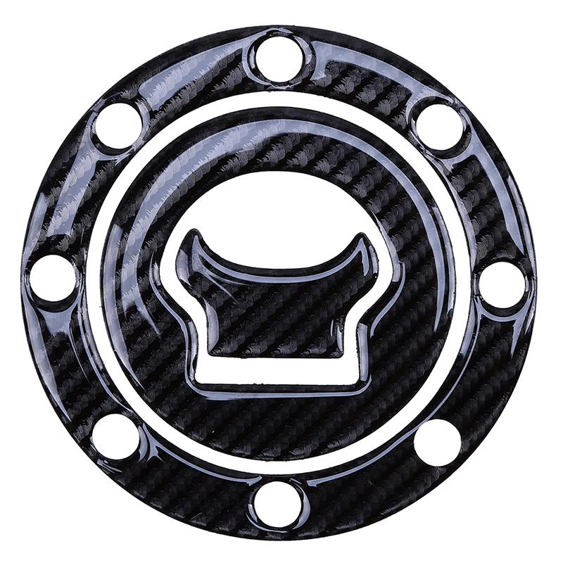 5/8 Holes Carbon Fiber Oil Tank Cap Motorcycle Fuel Gas Covers Pad Stickers for Suzuki GSXR 600 750 1000 1300