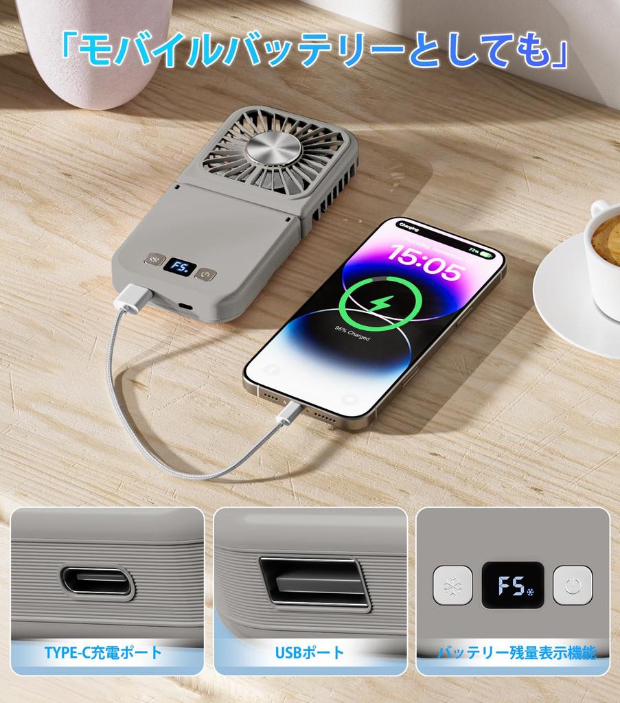 KANICHI Multifunctional Cooling Fan with Cooling and Tabletop USB Portable Fan with Fast 5 Speed Perfect Gift for Day or Day Plate, Foldable,