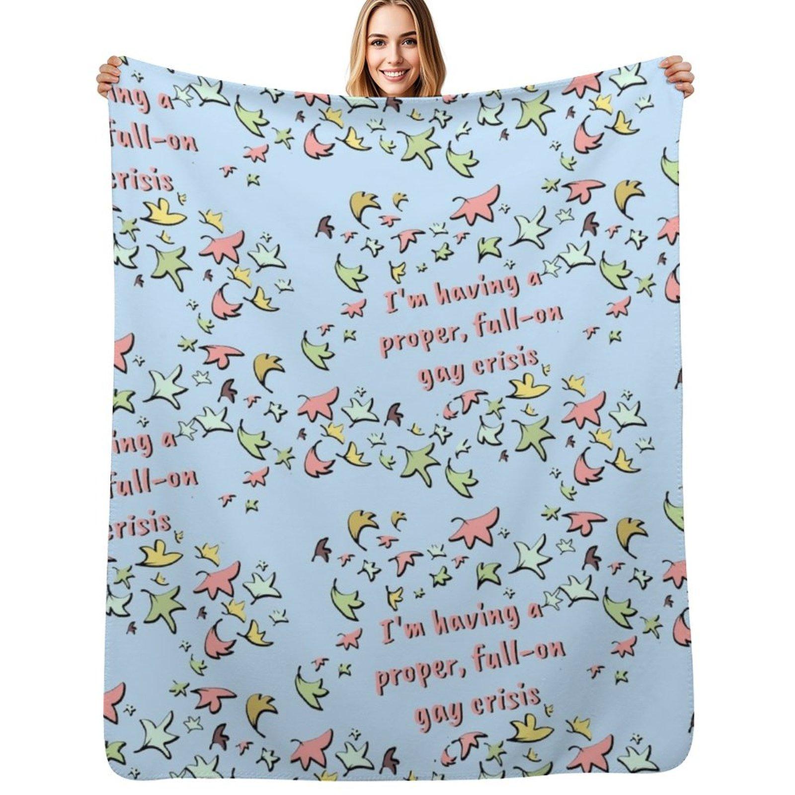 Creative Homewares Unisex White Heartstopper Throw Blanket Soft Bedroom Blanket For Night Sleeping