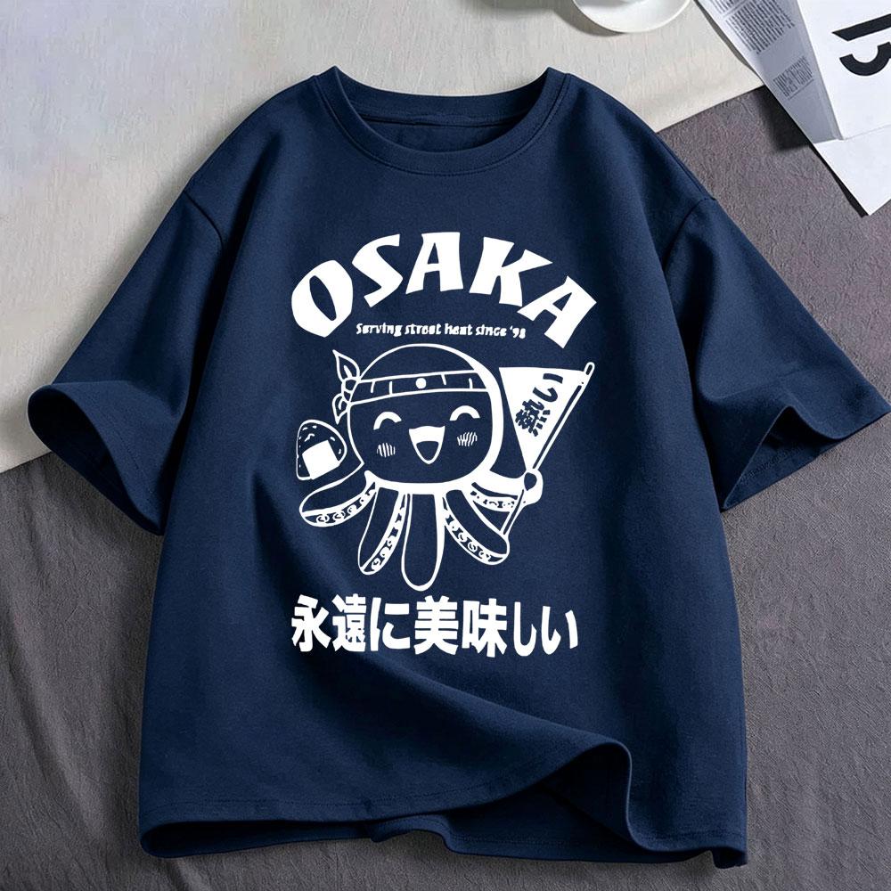 Japanese Osaka Dotonbori Drunken Octopus Funny Meme T Shirts Unisexs Unisex Clothing Cotton Casual Oversized Short Sleeve Tshirts