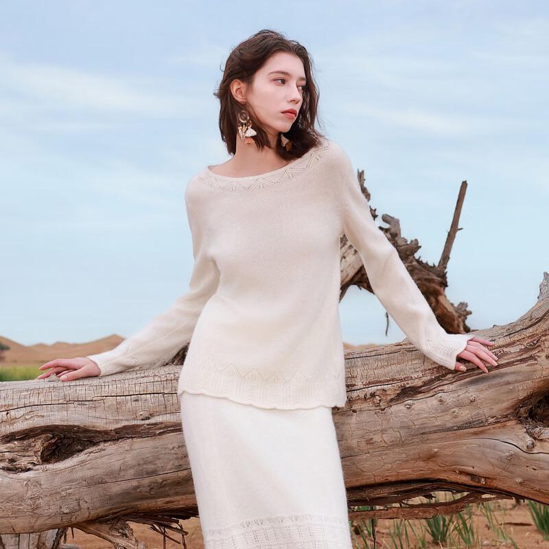 Sancai 100% Merino Wool Boat Neck Knitted Sweater