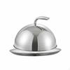 Restaurant Plate Cloche AntiScald Handle Stainless Steel Food Dome Mirror Shiny Metal