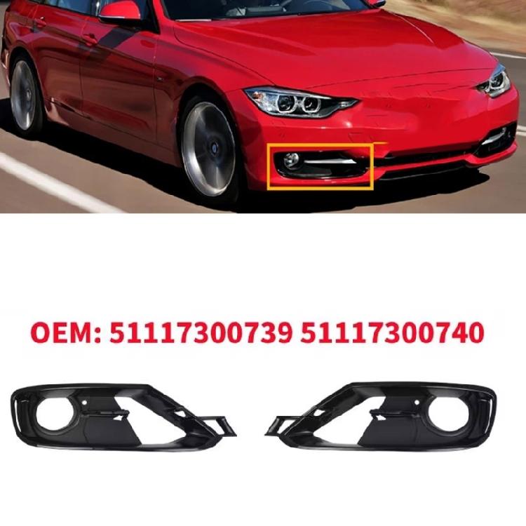 Fog Light Cover for F30 F31 2011-2018 Replacement Car Front Bumper Fog Light Grille 51117300739 Automotive Accessories