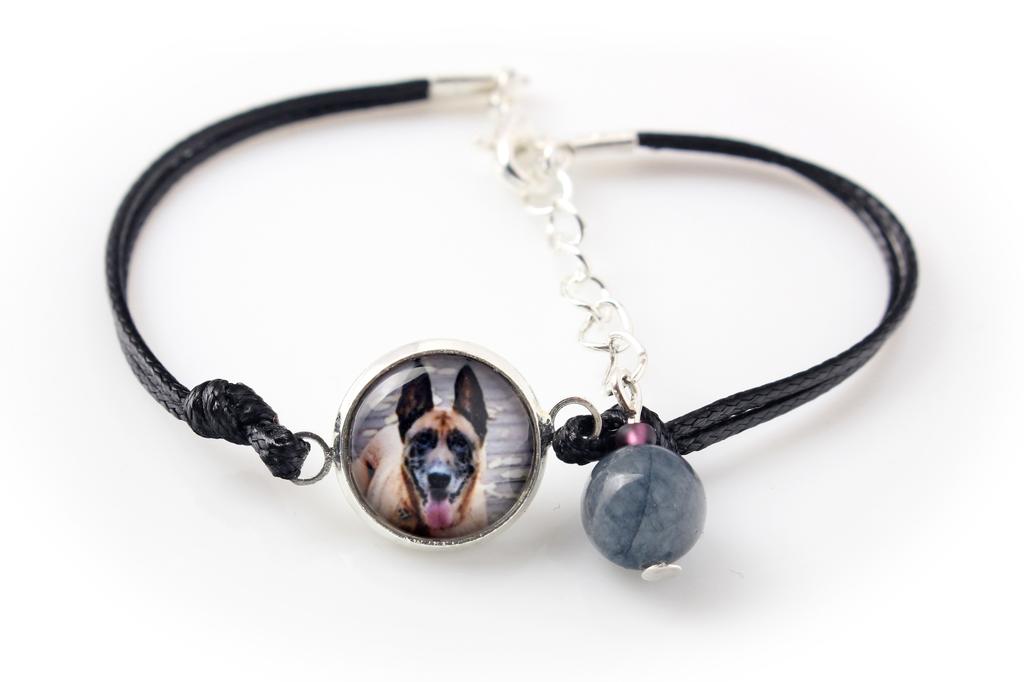 Malinois Belgian Shepherd Dog - bracelet with your photo handmade, unique jewelry from the Art-Dog brand