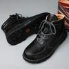 Sapatos masculinos casuais de couro, novos, retrô, da moda, fáceis de combinar, bota de trabalho, sapatos de couro autêntico, cano alto
