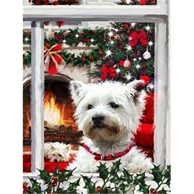 5D DIY Diamond Painting Cute Puppy Diamond Mosaic Diamond Embroidery Full Set Cross Stitch Kits Home Decor Gifts
