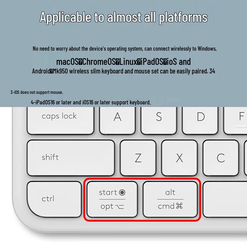 Logitech MK950 Wireless Dual-Mode Keyboard Mouse Combo