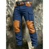 Lange Hosen im Stil 2026 für legere Outdoor-Arbeitskleidung. Herren Freizeithose mit mehrfarbigen und mehrfarbigen Nähten. Lange Hose im Arbeitskleidungs-Stil.