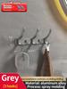 No Drill of Door Hooks, Space Aluminum, Non Perforated Bathroom Hooks, Bedroom Storage, Clothes Hanger Hooks, Wall Clothes Hook