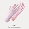 Women's UPF 50+ Anti-UV Cycling Gloves - Non-Slip, Breathable, Ice Silk, Thin, Long, Two-Finger Flip-Top