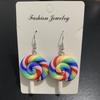 New European and American Fashion Earrings, Simulated Food and Play Lollipop Pendant Earrings, Fun DIY Necklace Set