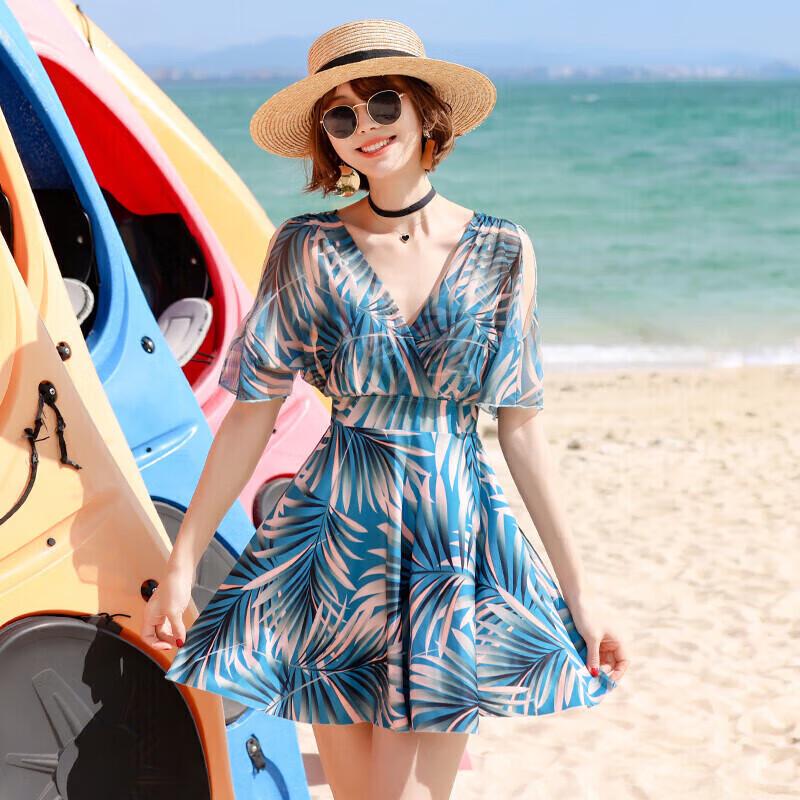 Yifu Women's Sun Protection One-Piece Swim Dress
