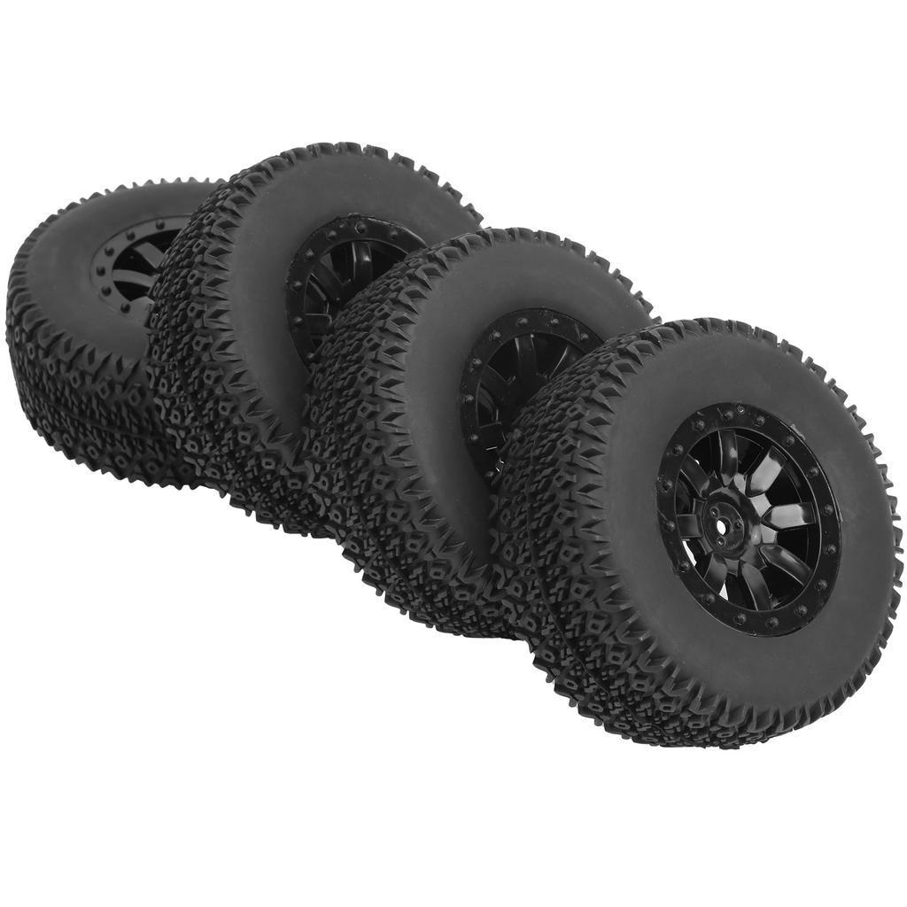 4Pcs Short Truck Y Shape Pattern Wheel Tyre Accessory for ZD Racing 1/10 RC Car Black