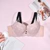 Plus Size Sexy Underwear Comfortable Gathered with Steel Ring Adjustment Anti-sagging Lace Bra