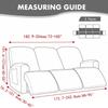 1/2/3 Seater Recliner Sofa Cover Jacquard Solid Color Stretch Couch Coushion Solid Color Sofa Slipcover for Living Room Home