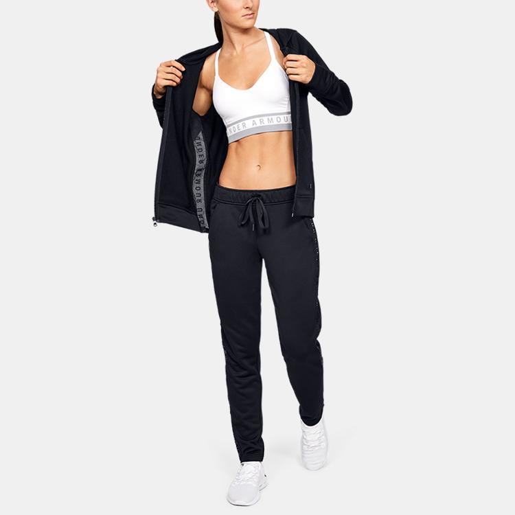 Under Armour Drawstring Training Running Straight Leg Pants Women pants Black 1344490-001