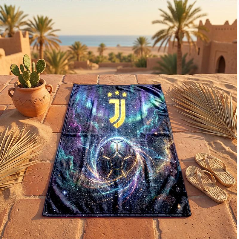 Asciugamano da Spiaggia in Microfibra con Stampa Juventus FC Asciugatura Rapida Assorbente Grande Asciugamano per Spiaggia Nuoto Viaggio