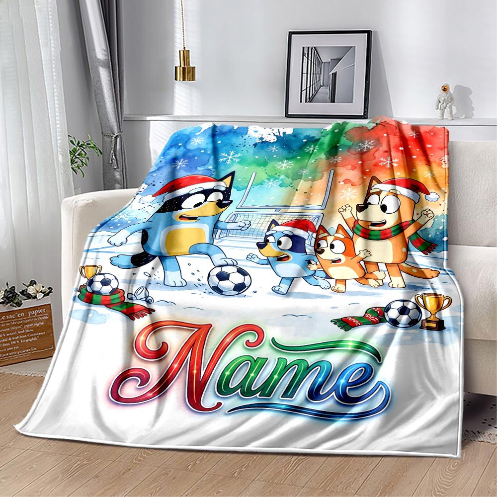 Winter Sports Celebration Customize Text Blanket Throw Customizable Blanket Warmthful Decor for Chair Nap Bed Office Chair Ideal for All Seasons