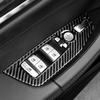 Real Carbon Fiber Car Accessories Window Lift Control Decorative Cover Soft Sticker For BMW X3 G01 2018- X4 G02 -2024