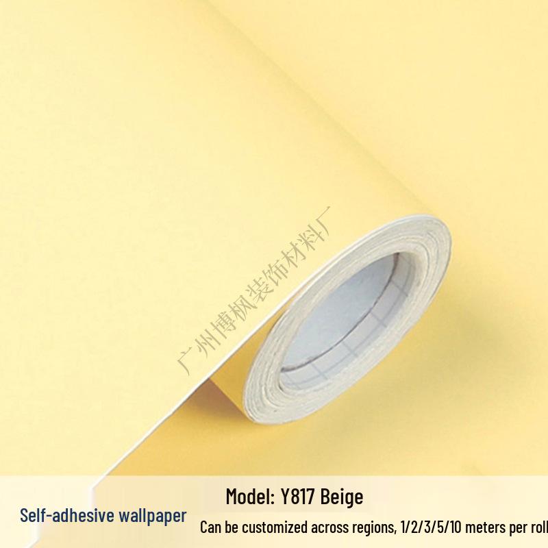 Papel Tapiz Adhesivo Impermeable de Color Sólido para Habitaciones Infantiles y Espacios de Vida