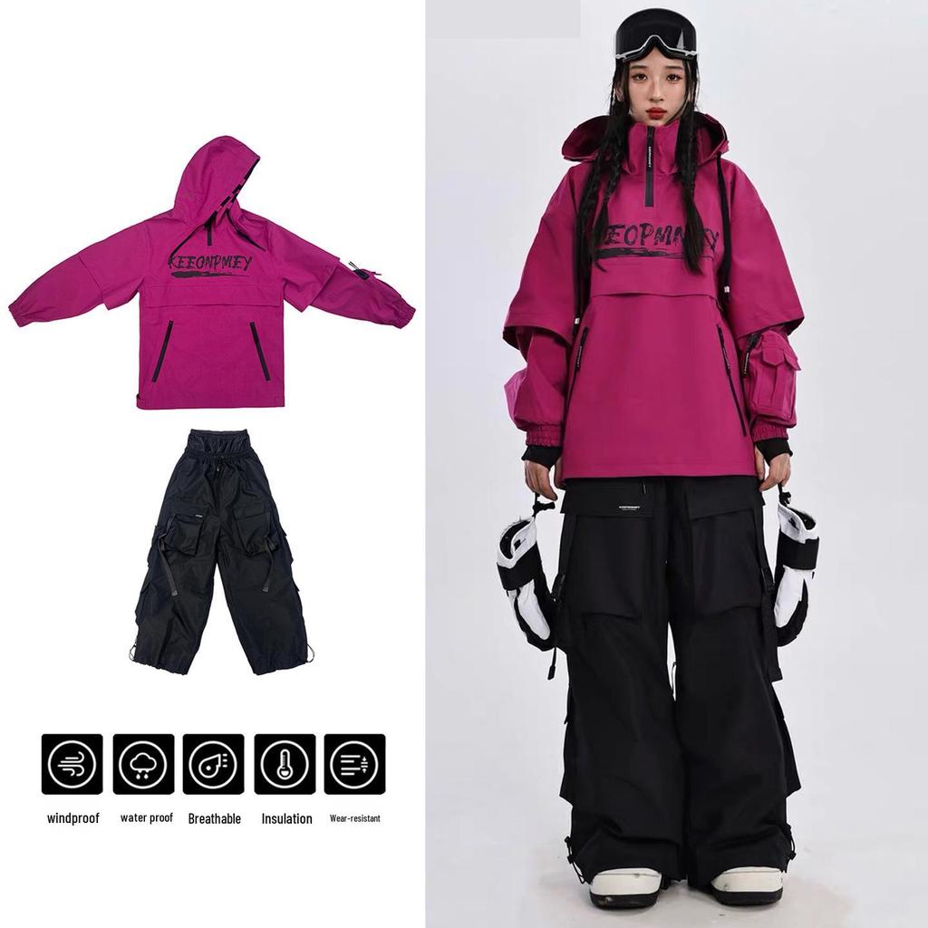 Unisex American Ski Suit: Waterproof & Warm Snowboard/Mountaineering Pants