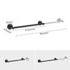 Bathroom Retractable Towel Single Bar Black, Chrome Single Towel Rack Extended Drying Towel Hanging Bar Bathroom EL81024