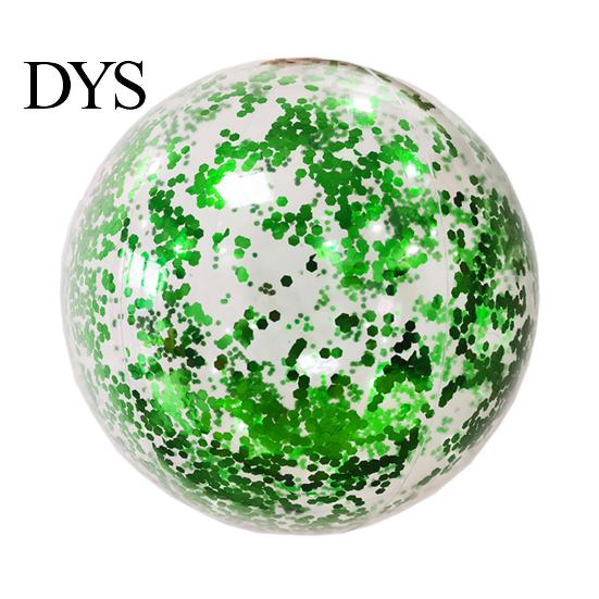 Outdoor Play Ball 16/24-Inch Inflatable Glitter Beach Leak-proof Clear Balls with Confetti Summer Pool Sequins Kids Adults Swimming Party Toy Durable
