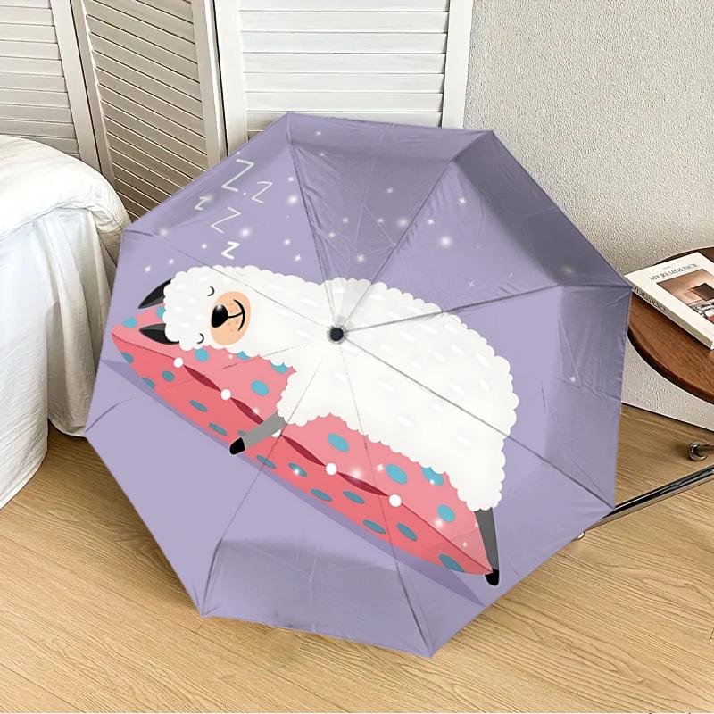 

1pc Snoozing Sheep Pillow Automatic Folding Umbrella, 8-Rib Durable Frame, Durable Foldable Design - Elegant Gift for Commute yy251210039