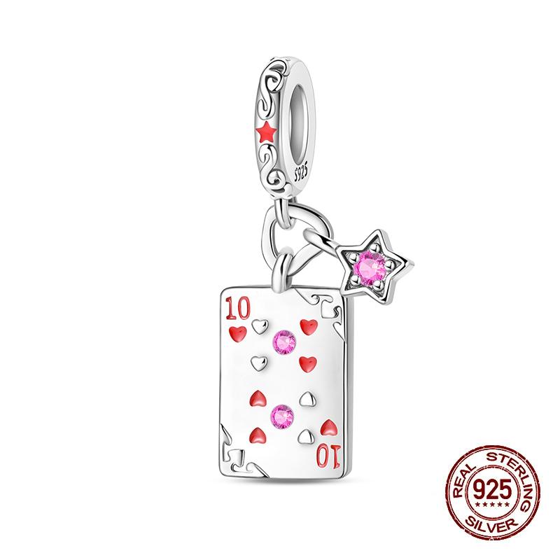 100% 925 Silver Tarot Collection Pendant DIY Hourglass Beads Fit Pandach Original Bracelet Women Jewelry Birthday Gift