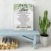 Christian Canvas Wall Art Love Is Patient Love Is Kind 1 Corinthians 13:4-8 Canvas Print Positive Scripture Painting Home Bedroom Wall Decor Framed