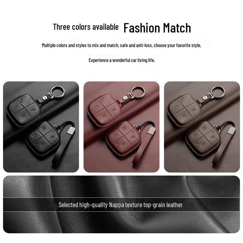 Lynk & Co 08 Key Case: High-End Genuine Leather Shell for Men & Women