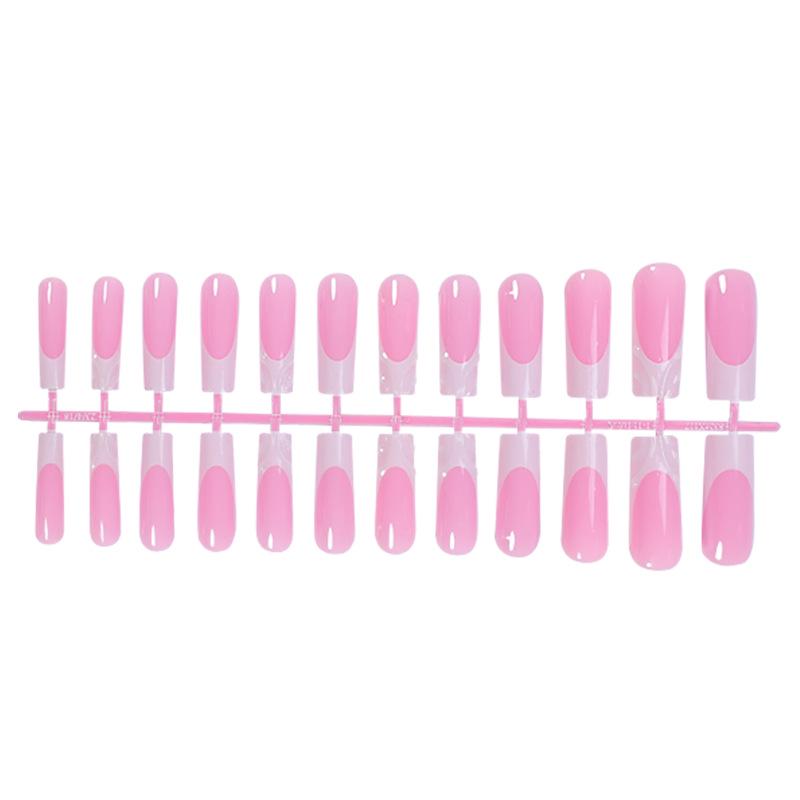 

24-Piece 3D Stereo French Simple Nail Art Tips - Wearable Adornments