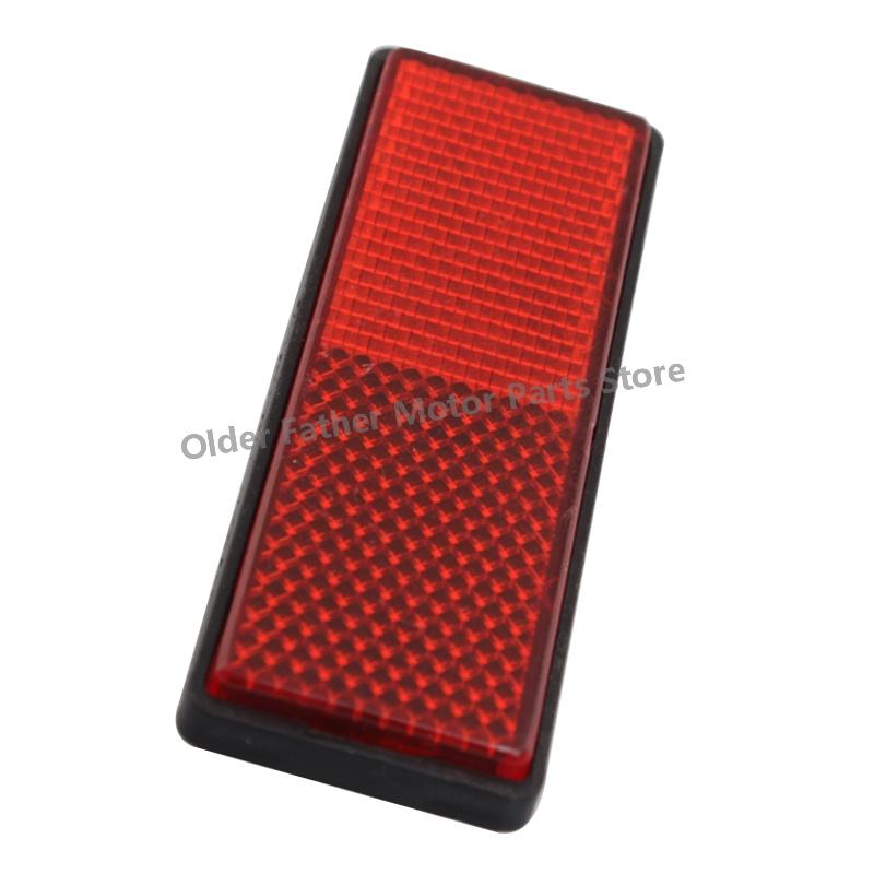 Universal Motorcycle Bike Scooter Rear Red Warning Reflector Reflective Plate for Harley Yamaha Suzuki Honda Chopper Cafe Racer