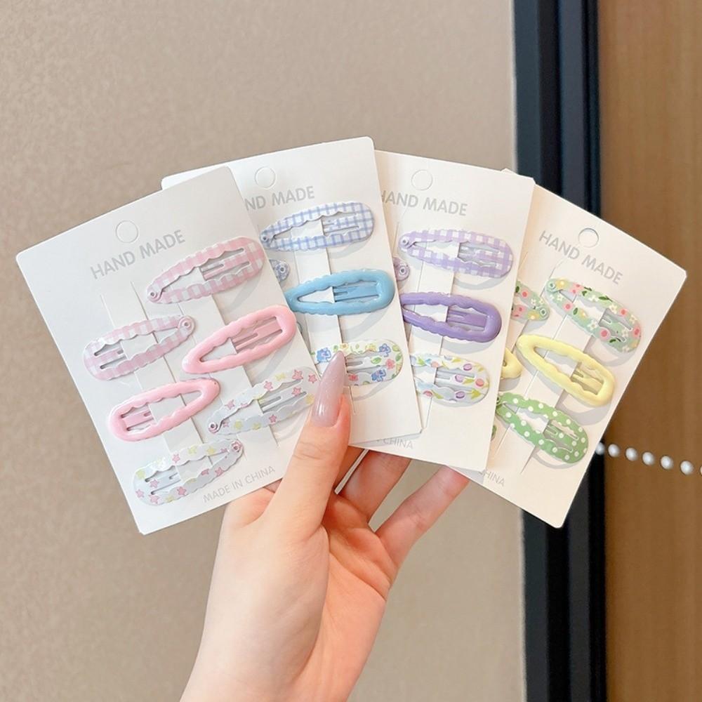 6Pcs/Set Non-Slip BB Clip Flower Barrette Cute Hairpin Women