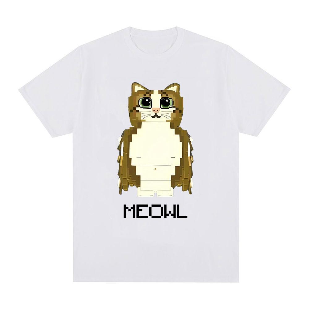 Meowl Cat Owl Funny Meme Graphic Tshirts Mens Women Clothing Fashion Harajuku Short Sleeves Tshirt Cotton Summer T Shirts