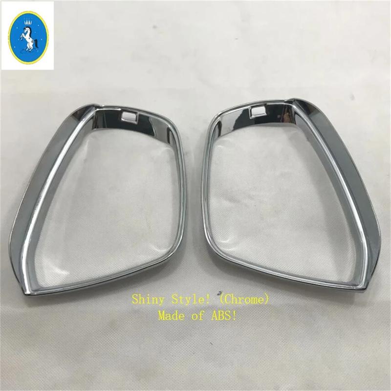 Chrome ABS Auto Rearview Mirror Rain Shade Rainproof Blades Back Mirror Rain Cover Trim For Volkswagen T-Roc T Roc 2018 - 2024