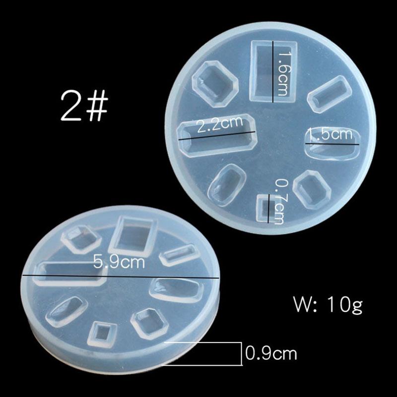 DIY Jewelry Tool Silicone Mould Round Oval Square Drop Pendant Earring Mold Handmade Craft Decoration Epoxy Resin Mold