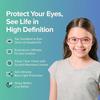 Intellilens Square Kids Computer Glasses for Eye Protection | Zero Power, Anti Glare & Blue Light Filter Glasses | Boys and Girls