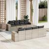 VidaXL Garden Lounge Set with Cushions 9 Pcs, Patio Sofas, Patio Furniture Set, Outdoor Furniture, Grey 3254689