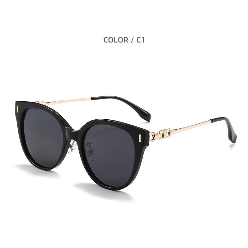 New European and American cat eye fashion polarized sunglasses women s high-end street shooting party sunglasses