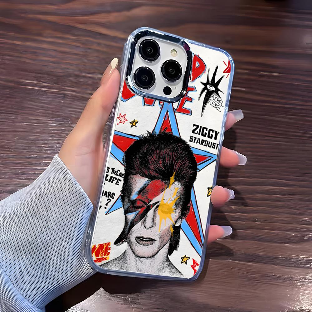 

D-David Singer B-Bowie Phone Case For IPhone 17 Pro Max 16 15 14 Pro Max IPhone 13 Pro Max 11 Plus Transparent Cover iPhone 16 Plus