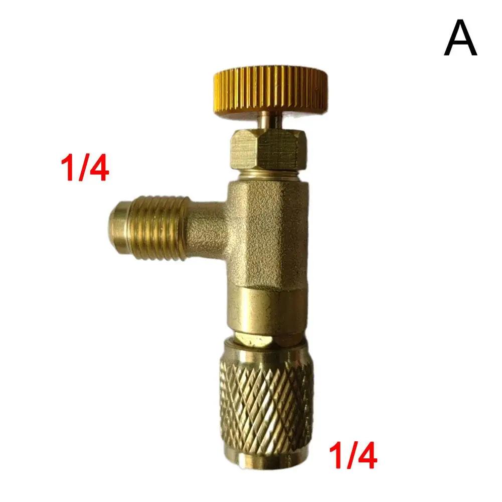 Liquid Safety Valve 1/4" Adapter For Air Conditioning Refrigerant - Air Conditioning Repair And Fluoride Safety Adapter G7K7