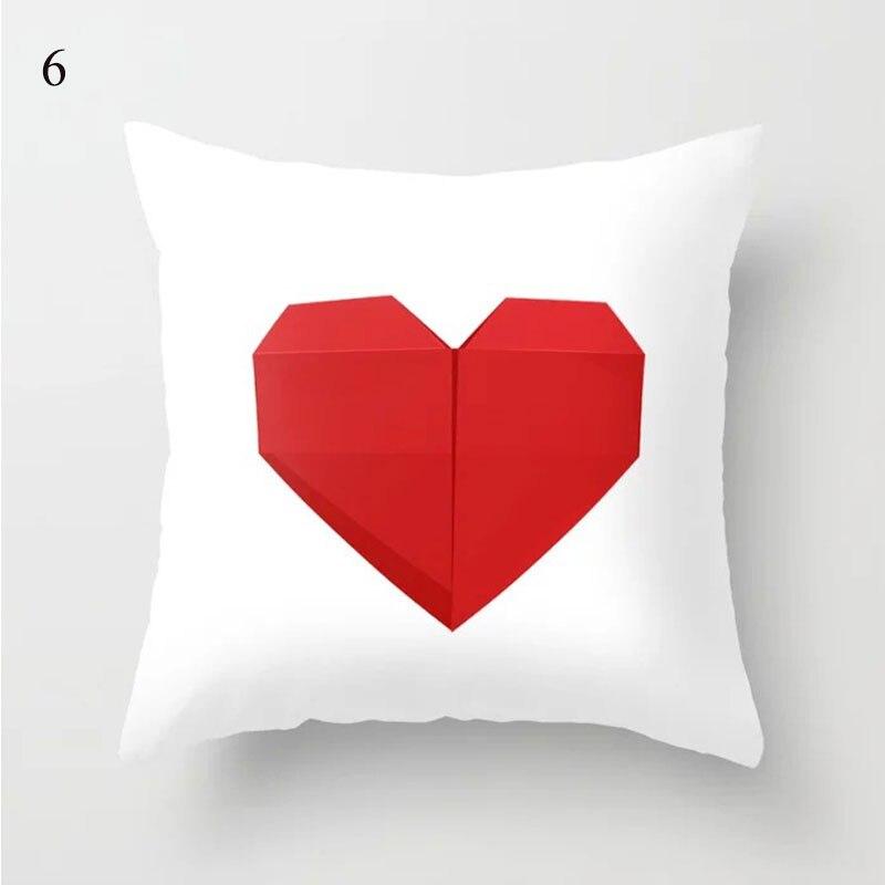 red print throw pillows