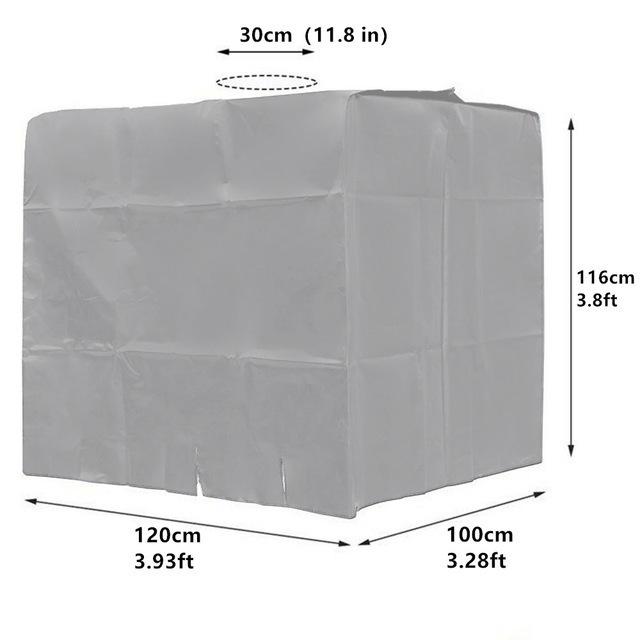 Contenitore IBC da 1000l Copertura Protettiva in Foglio di Alluminio, Tessuto Oxford Impermeabile e Resistente ai Raggi UV Copertura Antipolvere e Durevole per Serbatoio Acqua Piovana