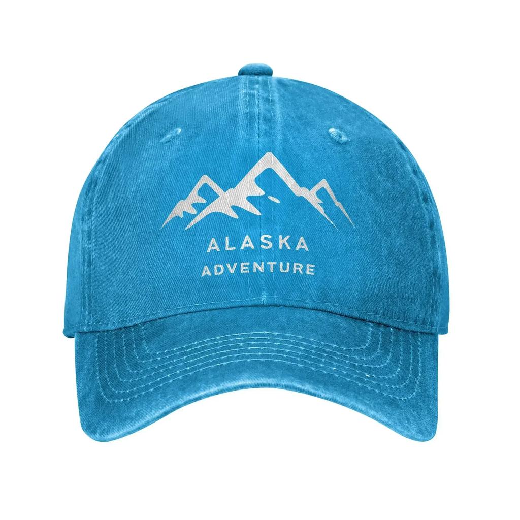Summer Alaska Baseball Cap Sun Adventure High Quality Print Washed Hip Hop Hats Couple Women Vintage Hiking Fishing Snapback Cap