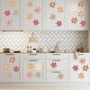Colorful Multi-Style Chrysanthemum Wall Stickers Set - Removable No Residue Self-Adhesive Flower Decals, Waterproof Art Stickers