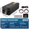 Pure Sine Wave Inverter Power Inverter 5000W DC12V To AC230V Inverter LCD