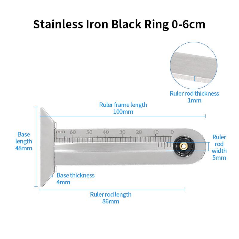 Stainless Steel Tire Tread Depth Caliper Gauge 0-30mm/0-50mm/0-60mm
