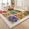 Kids Cartoon Carpet Mat Rug Colorful Monster Flower Pattern Soft Non-slip Floor Mat for Children's Playroom Home Decoration
